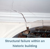 Structural failure within an historic building